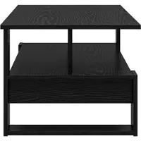 vidaXL Table basse noire imitation chêne 90 x 50 x 40 cm Bois composite