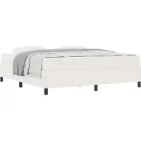 vidaXL Cadre de lit avec matelas Crème 180 x 200 cm Tissu