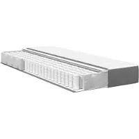 vidaXL Matelas de Lit avec matelas Gris clair 90 x 200 cm tissu