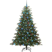 vidaXL Sapin de Noël artificiel Vert 180 cm PVC, métal et plastique