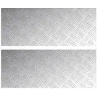vidaXL Escalier Marche à angle droit 2 pcs Argent 100 x 40 cm Aluminium