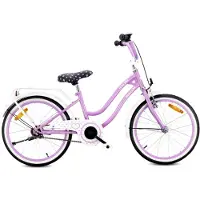 Sun baby Vélo pour enfant Heart Bike 20 pouces pour fille, vélo pour enfants à partir de 6 ans, 1 vitesse, freins V-Brake, porte-bagages, catadioptres (violet, 20 pouces)