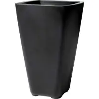 Step2 Bridgeview - Pot De Fleur Grand - Onyx Noir Jardinière Balcon Léger Et Facile À Déplacer - Plastique Rotomoulé - 42,8 X 42,8 X 66 Cm.