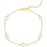Rafaela Donata Bracelet or / blanc perle