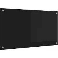 vidaXL Dos de cuisine noir 90 x 50 cm Verre trempé