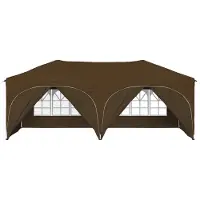 vidaXL Tente de réception pliable 575 x 288 x 245 cm, tissu Oxford taupe