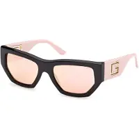 GUESS Gu00291 Woman Sunglasses Noir,Rose Bordeaux Mirror/CAT2 Femme