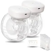 Youha Tire-lait électrique Youha - pompage double face - pompage mains libres - sans BPA - allaitement - dispositif de pompage - 2x 240ML tasses de lait maternel - Actionnement manuel - Taille : 24mm -