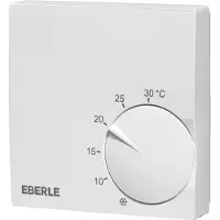 Eberle Thermostat d'ambiance RTR S 6721 1, Slimline Régulateur de température ambiante, Thermostat, Blanc