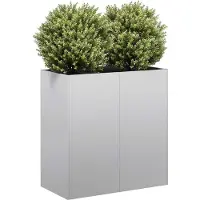 vidaXL Jardinière 80x40x80 cm acier galvanisé