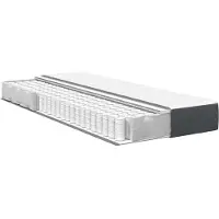 vidaXL Matelas de lit avec matelas Gris 100 x 200 cm Tissu