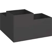 vidaXL Pot de fleurs de jardin noir 80 x 80 x 48 cm acier