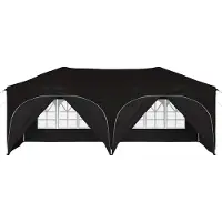 vidaXL Tente de réception pliable 575 x 288 x 245 cm, tissu Oxford noir
