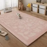 Little Olly Tapis de jeu lavable - Flo Rose | 150x200cm | Rectangulaire | Tissage plat
