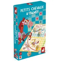 Janod Jeu de société - Ludo et Dames Duo : jeu en bois pour enfants