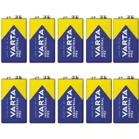 Varta 10 piles R9V R-9 6LR61 9V R-9 alcalines Industrial Pro