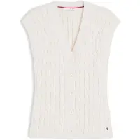 Tommy Hilfiger Cardigan 'Cable Slim Sleeve' jaune clair