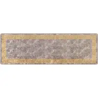 vidaXL Tapis de couloir MARSA Gris 80 x 250 cm Polyester et PVC