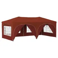 vidaXL Tente de réception pliable 575 x 288 x 245 cm, couleur terre cuite, tissu Oxford