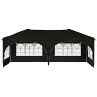 vidaXL Tente de réception pliable 575 x 288 x 245 cm, tissu Oxford noir