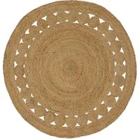 vidaXL Tapis Nature Ø 120 cm en jute