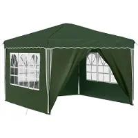 vidaXL Tente de réception pliable 288 x 288 x 245 cm, tissu Oxford vert