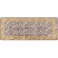 vidaXL Tapis de couloir MARSA Gris 80 x 200 cm Polyester et PVC