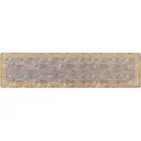 vidaXL Tapis de couloir MARSA Gris 100 x 400 cm Polyester et PVC