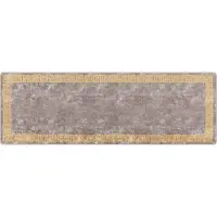 vidaXL Tapis de couloir MARSA Gris 100 x 300 cm Polyester et PVC