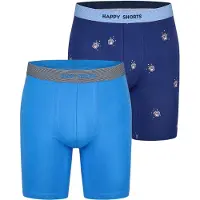 Happy Shorts Boxers ' Jersey ' bleu / bleu marine / bleu foncé
