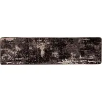 vidaXL Tapis de couloir MARSA Noir 80 x 400 cm Polyester et PVC