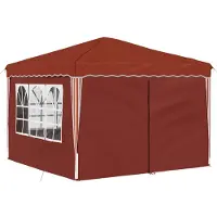 vidaXL Tente de réception pliable 288 x 288 x 245 cm, couleur terre cuite, tissu Oxford