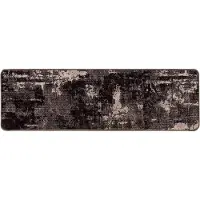 vidaXL Tapis de couloir MARSA Noir 100 x 350 cm Polyester et PVC