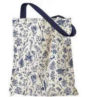 Unyqoos Sac cabas en toile avec motif floral en relief, poche intérieure zippée, fermeture magnétique et anses double épaisseur – pour femmes