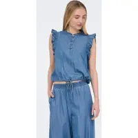 ONLY Chemisier 'ONLBea' bleu denim
