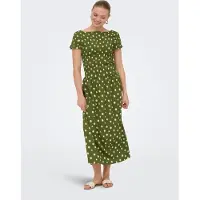 ONLY Robe d’été 'ONLMolly' olive / blanc