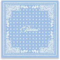 Prohibited Foulard bleu ciel / blanc