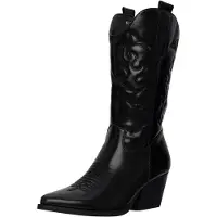 Salinyang Bottes de cowboy noir