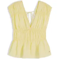 Tommy Hilfiger Haut 'Regular Fit Sleeveless Smock Blouse With' jaune clair