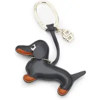 BOSS Porte-clés en cuir en forme de teckel avec breloque monogramme Double B