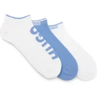 HUGO Lot de trois paires de chaussettes basses avec logos