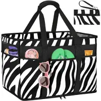 Unyqoos : Sac de plage et de voyage spacieux et imperméable pour femmes – 45 litres (50 x 35 x 20 cm), 12 compartiments, compartiment étanche 100%, poignées rembourrées, léger et pliable