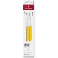 Victorinox Swiss Classic 6.7838.2C1 Tomato & Table Knife, Wavy, Yellow, set de 2 couteaux à tomates