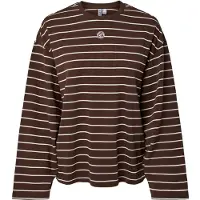 Pieces T-shirt 'PCSADIE' chocolat / blanc