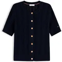 Tommy Hilfiger Cardigan 'SUMMER CABLE' bleu foncé