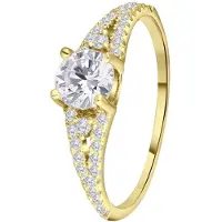 Lucardi Bague or / transparent