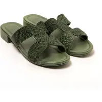 Brasileras Sandales Femme Antidérapantes confortables chaussures de plage/piscine/urbaines vert militaire 37 EU -UBMARD