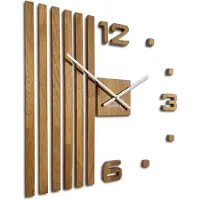 FLEXISTYLE Horloge murale en bois de chêne Lamelle 60 cm z230-2