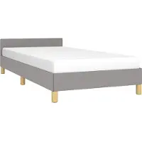 vidaXL Cadre de lit sans matelas brun foncé 120x200 cm Tissu