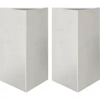 vidaXL Jardinières 2 pcs triangulaire 50x43x75 cm acier inoxydable